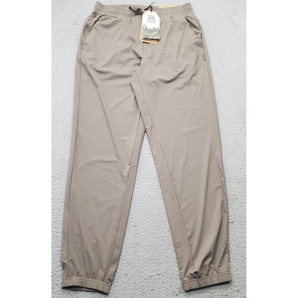 Avalanche Hiking Track Pants Mens S Brown Stretch Drawstring‎ Waist Tapered Leg